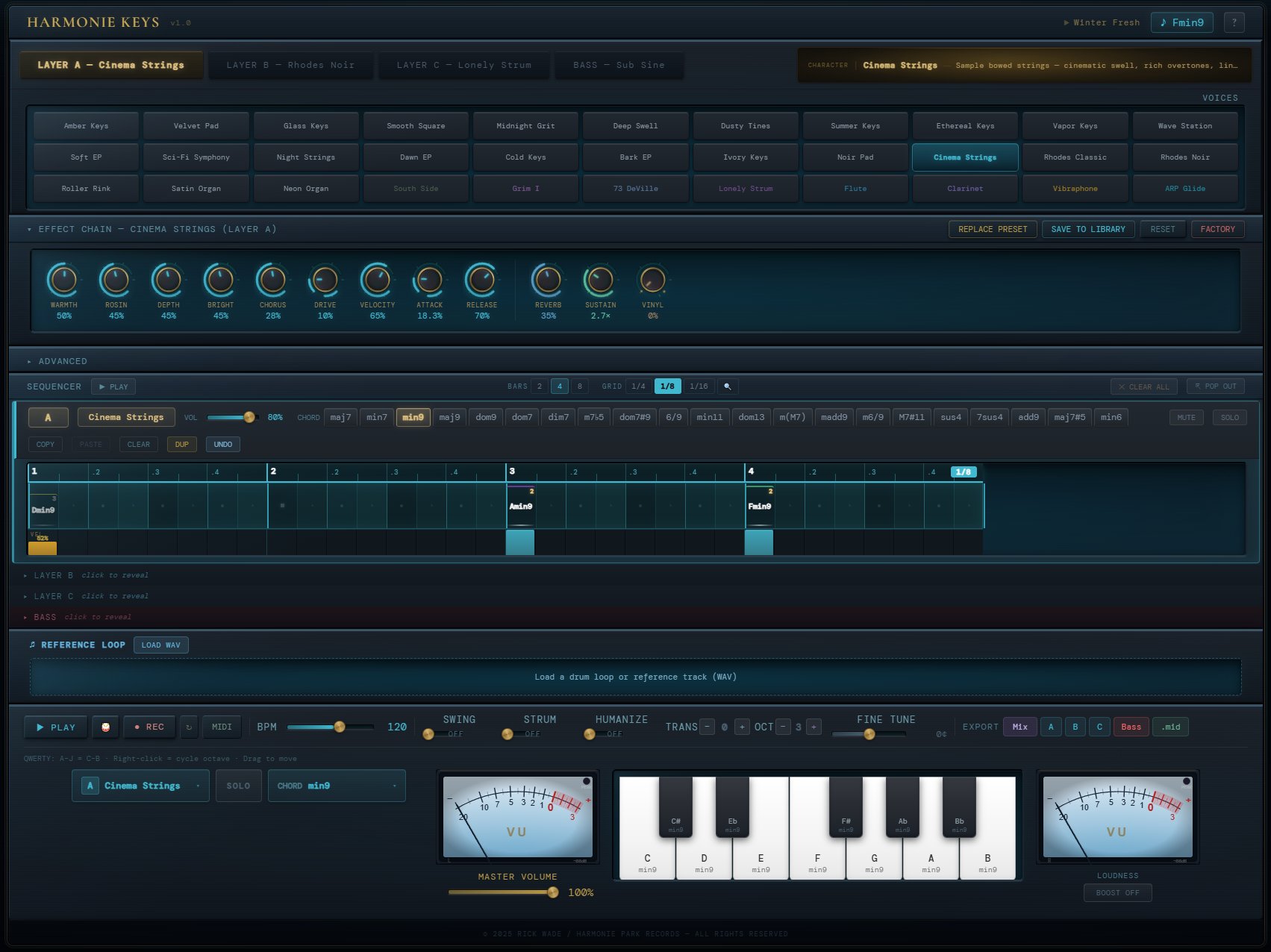 Harmonie Keys interface hero screenshot